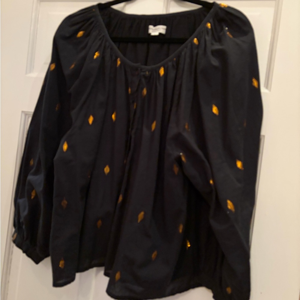 Tuckernuck Black and Gold Women's Top